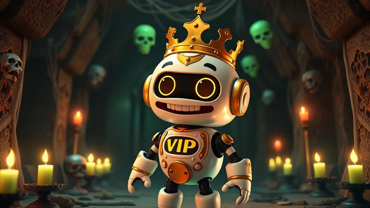 Cursed Crypt slot artwork with VIP Crypto Casino mascot